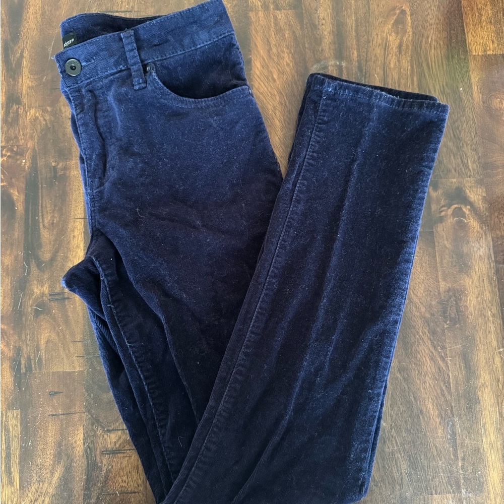 Classic Navy Corduroy Straight Leg Jeans